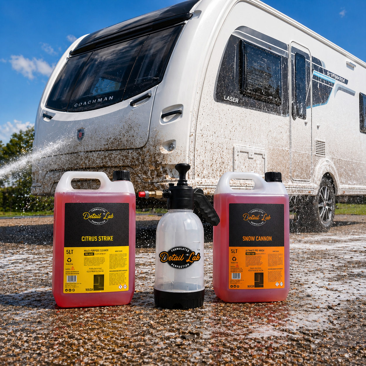 Caravan Kit – 5L Citrus Strike + 5L Snow Cannon + Velocity 2L Pump Sprayer Detail Lab