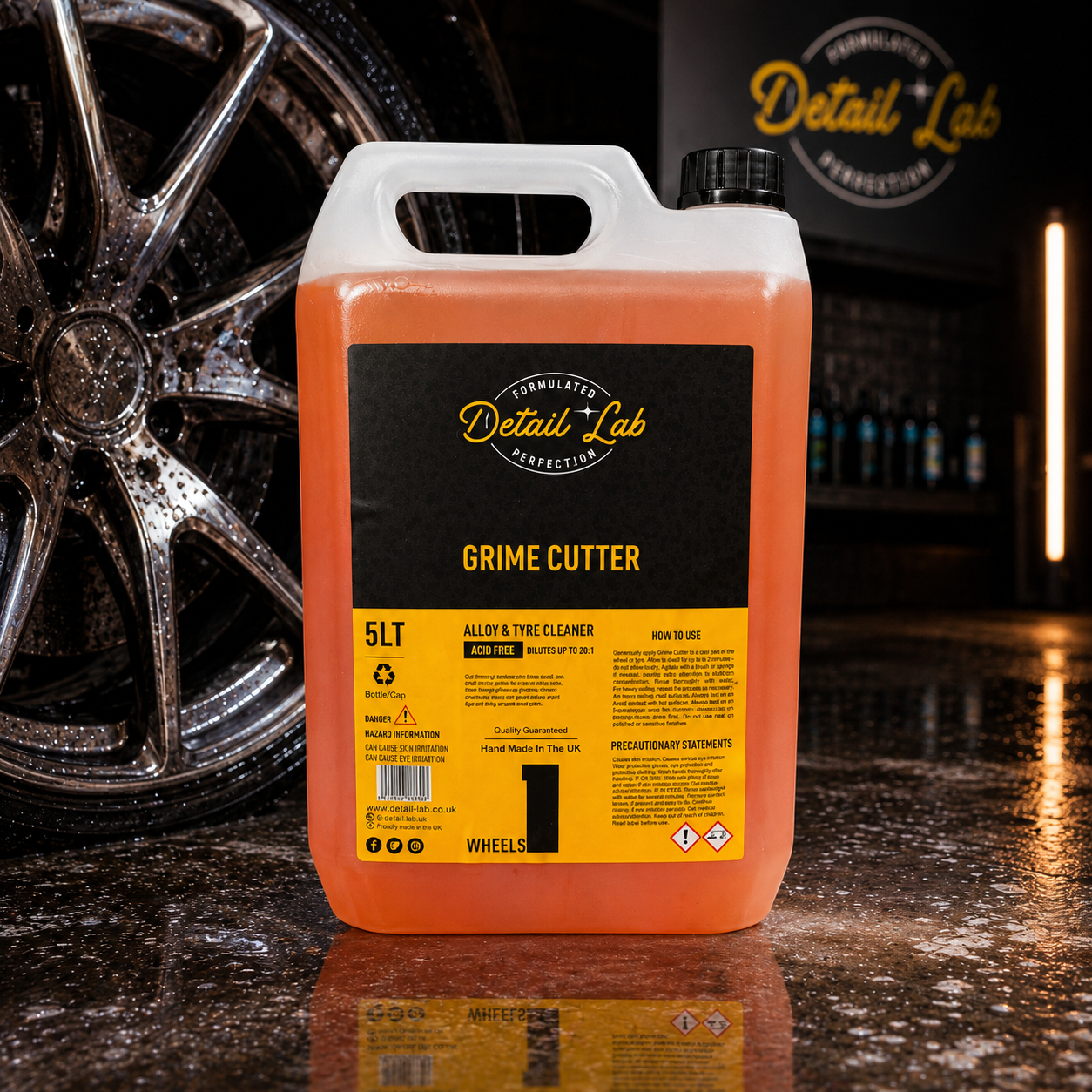 Detail Lab Grime Cutter XL | 5L Professional Alloy Wheel & Tyre Cleaner
