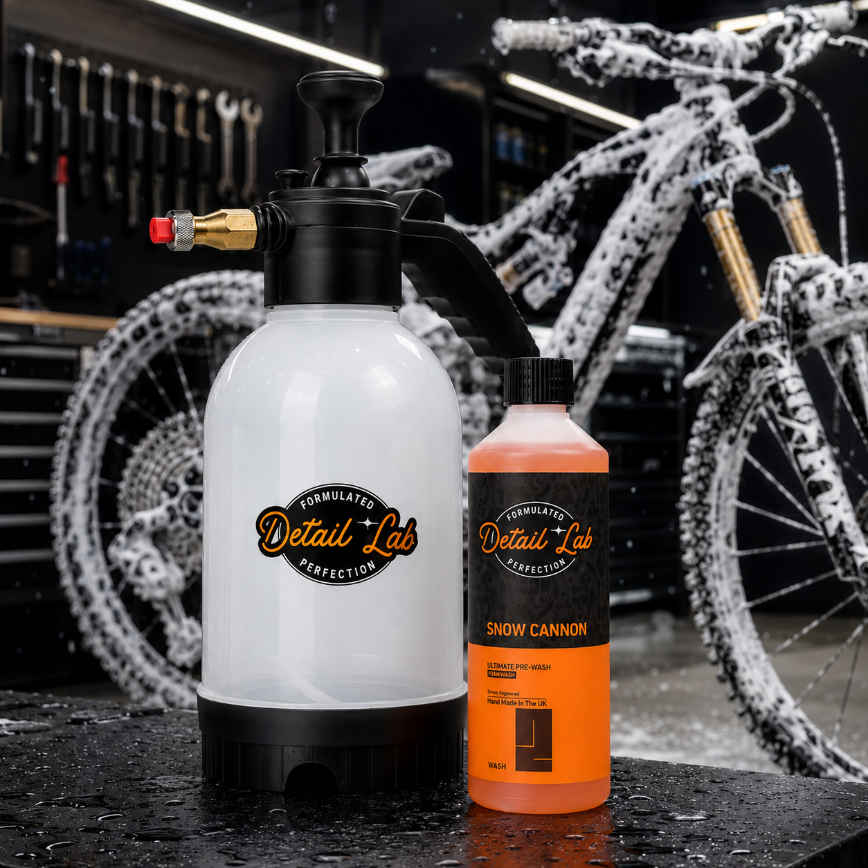 Detail Lab MTB Foam Cleaning Kit | 1 x 500ml Snow Foam +  2L Sprayer