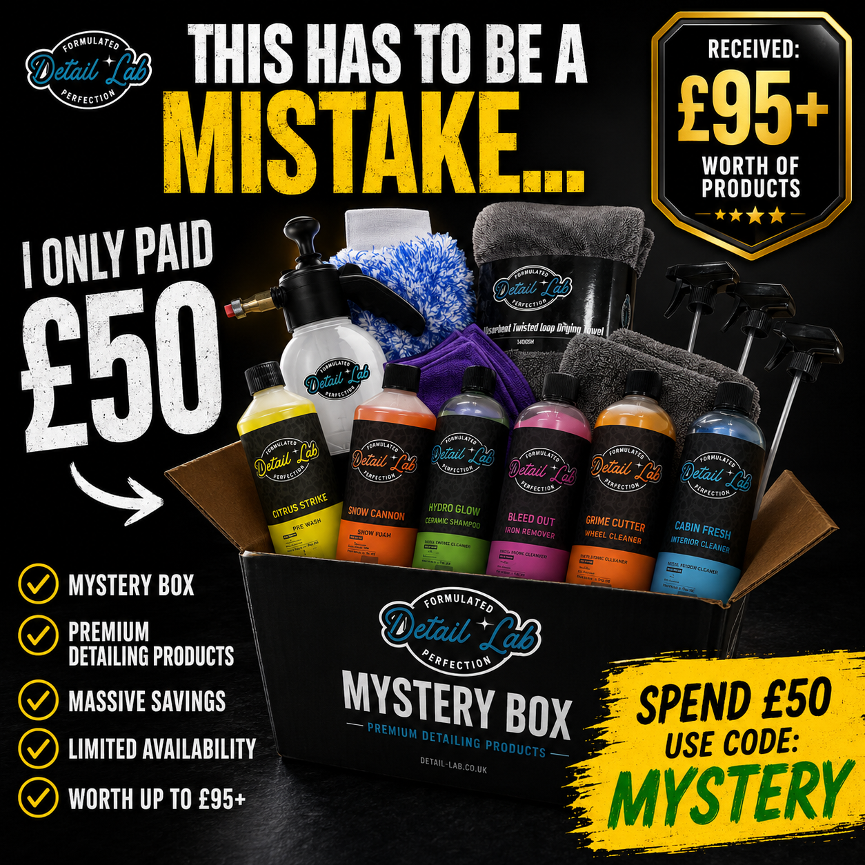 Detail-Lab Mystery Box | £95+ Worth of Detailing Products for £50