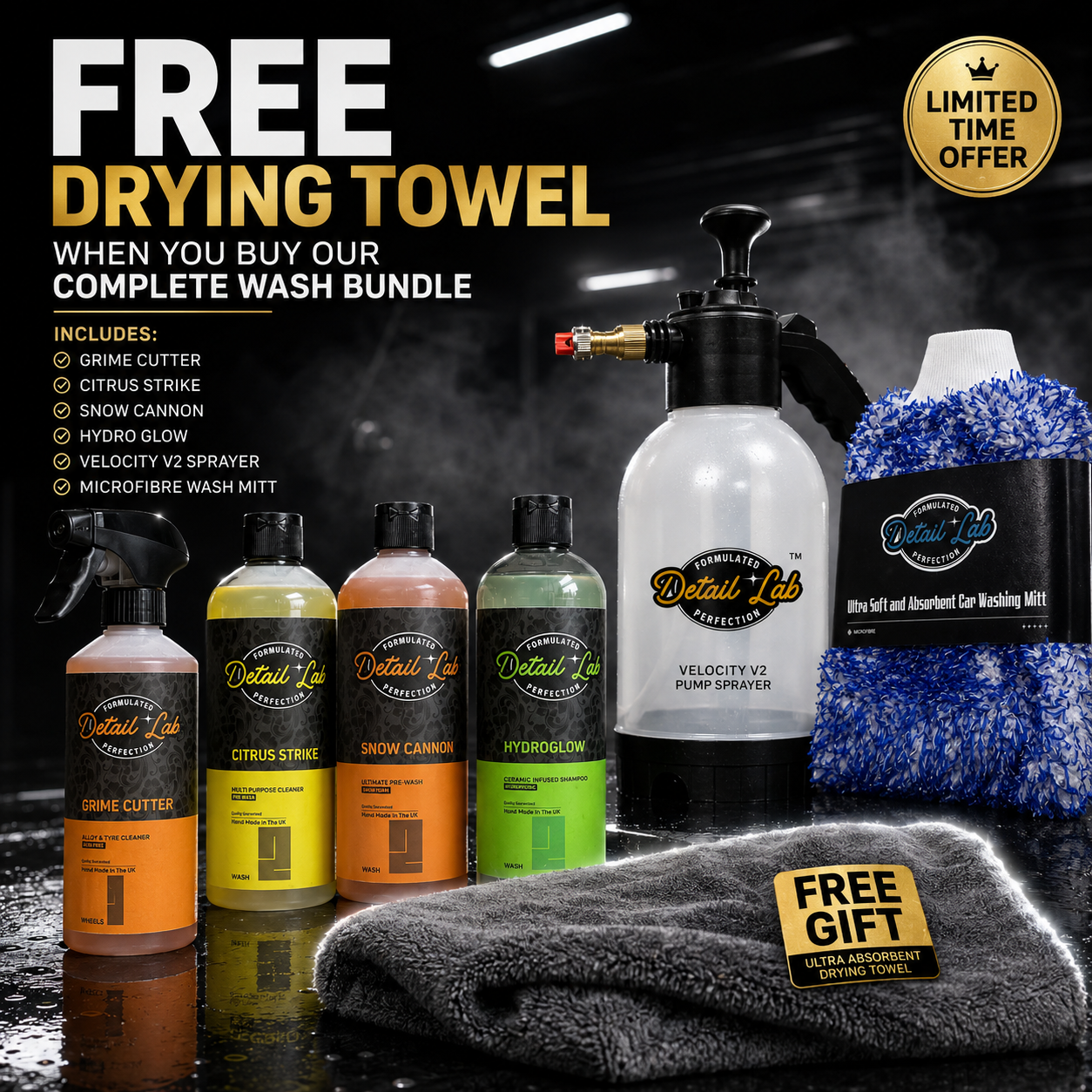 Complete Wash Bundle + FREE £28.99 Premium Drying Towel