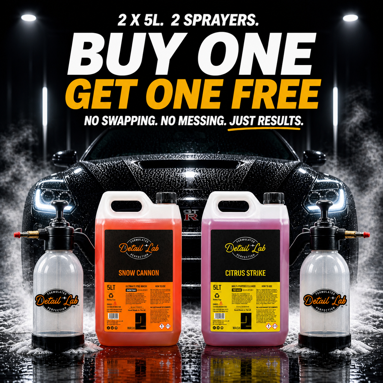 Free Velocity Pump Sprayer /Citrus  Pre-Wash and Snow Foam Bundle Detail Lab