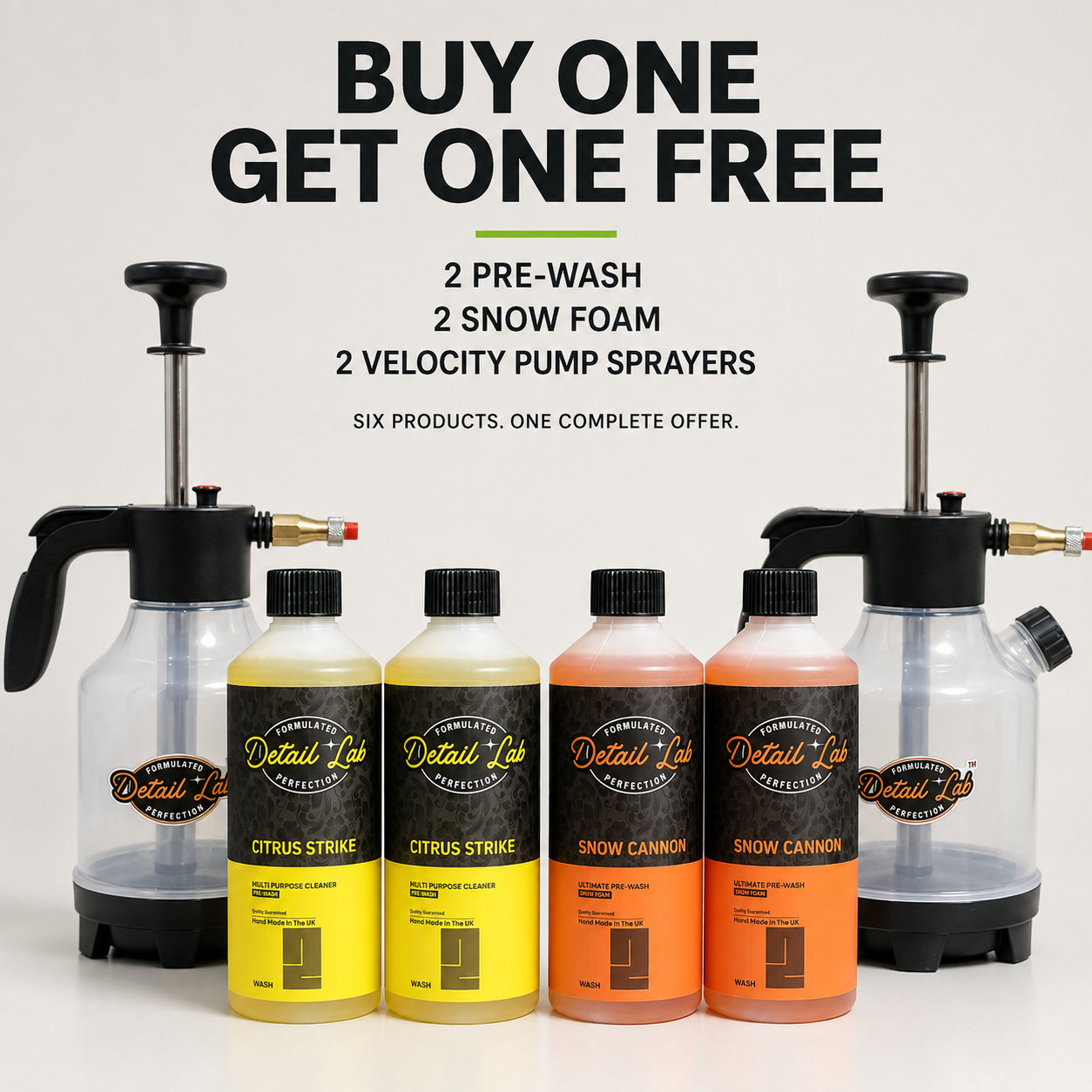Two Velocity Pump Sprayers - Citrus Pre-Wash and Snow Foam Bundle